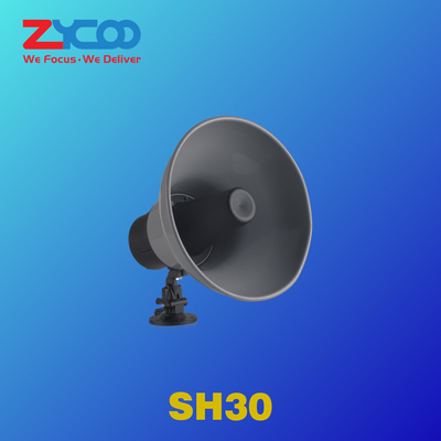 PoE+ Sip हॉर्न स्पीकर EN 55032:2015 30 वॉट Valcom Ip पेजिंग हॉर्न