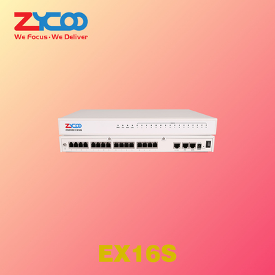 16 X RJ11 FXS आईपी एनालॉग गेटवे 2 X 10/100Mbps सभी IP एक्सटेंशन के साथ