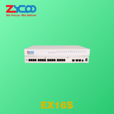 Zycoo 16 x RJ11 वीओआईपी गेटवे ऑटो प्रोविजनिंग 16 पोर्ट एफएक्सएस गेटवे